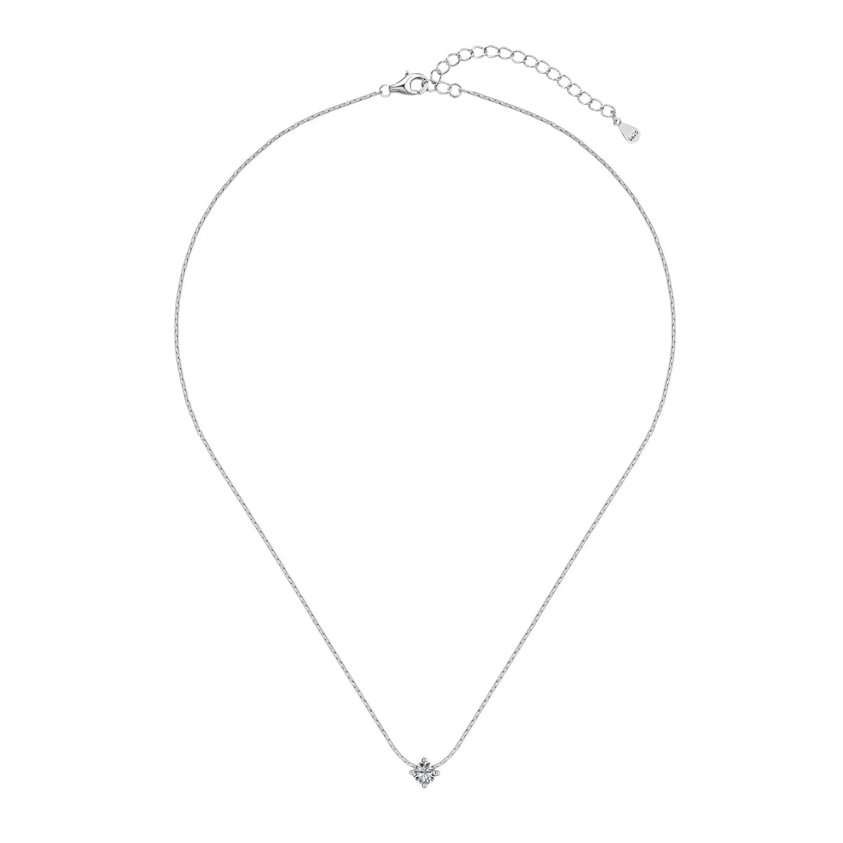 0.25 Carat Round Cut Solitaire Pendant Necklace