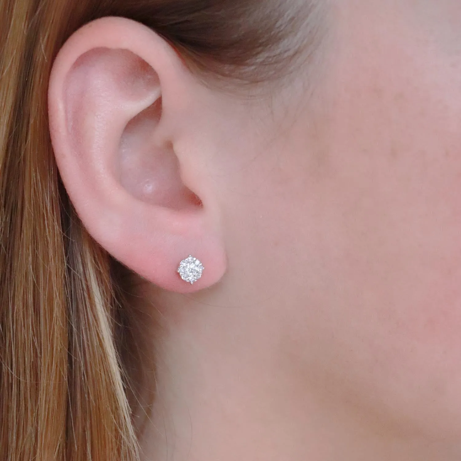 0.33ct Diamond Stud Earrings In 9Ct Yellow Gold