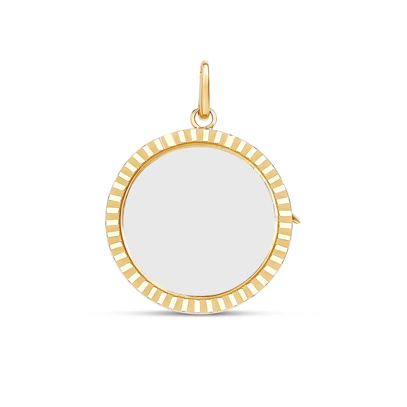 14k Gold Fluted Charm Locket