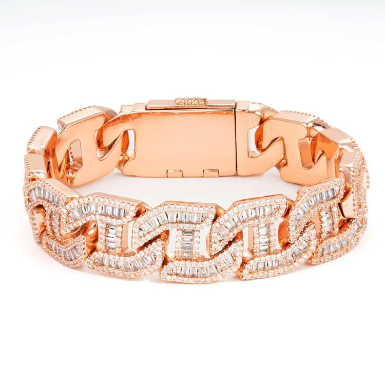 15MM Moissanite Mariner Link Bracelet 14K Gold