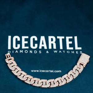 15MM Moissanite Mariner Link Bracelet 14K Gold