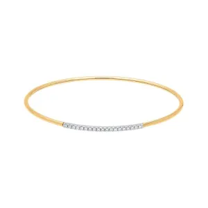 18ct Rose Gold 0.17ct Diamond Bangle D