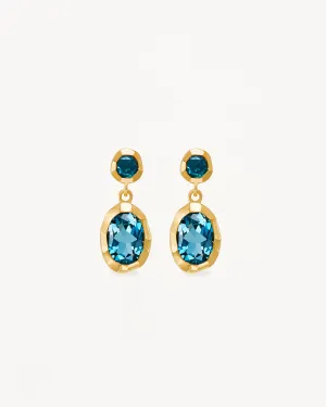 18k Gold Vermeil Sacred Jewel Topaz Earrings