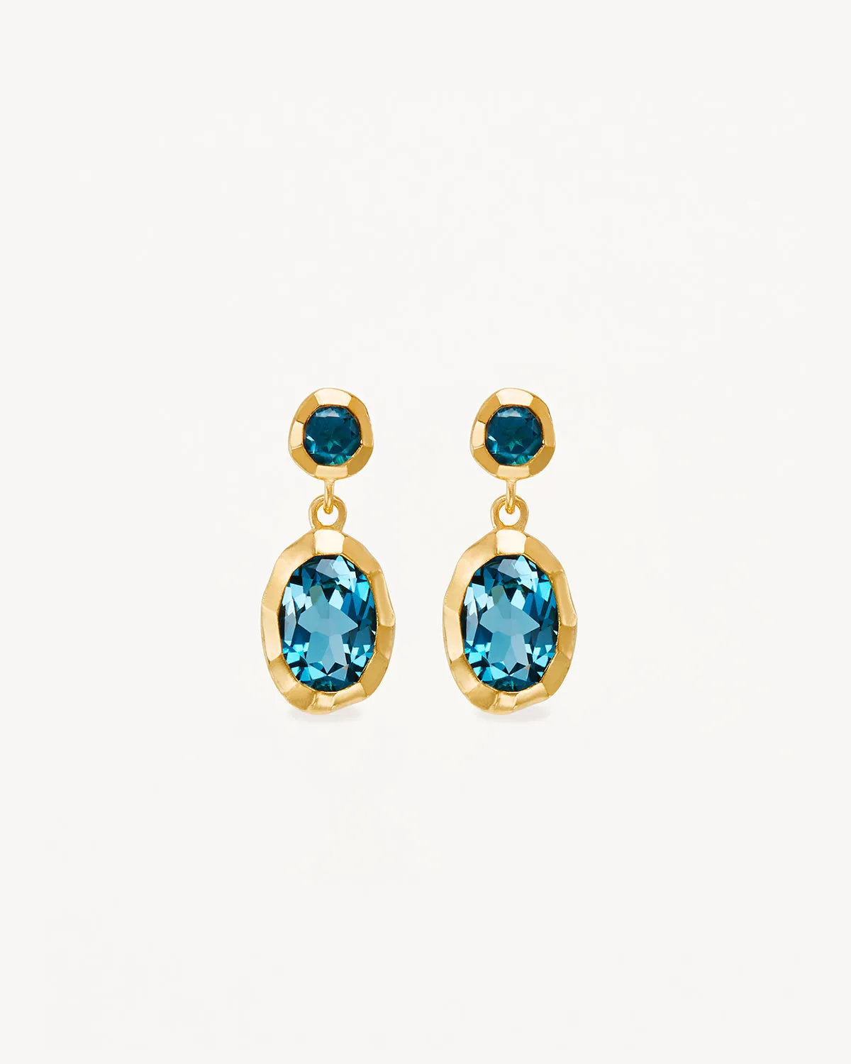 18k Gold Vermeil Sacred Jewel Topaz Earrings