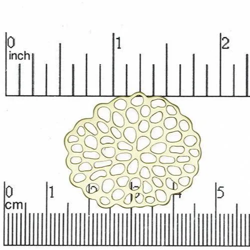 32mm x 28mm Large Designer Coral Connector - Made of Pewter - Sold by the Piece - K8