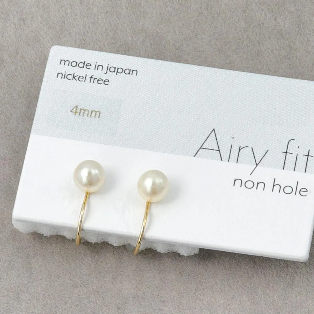 4mm Pearl Airy Fit Clip On Earrings