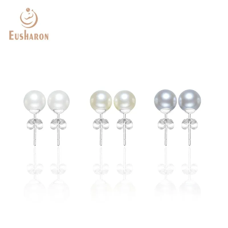5 Pairs 6-7mm Akoya Pearl Stud Earrings