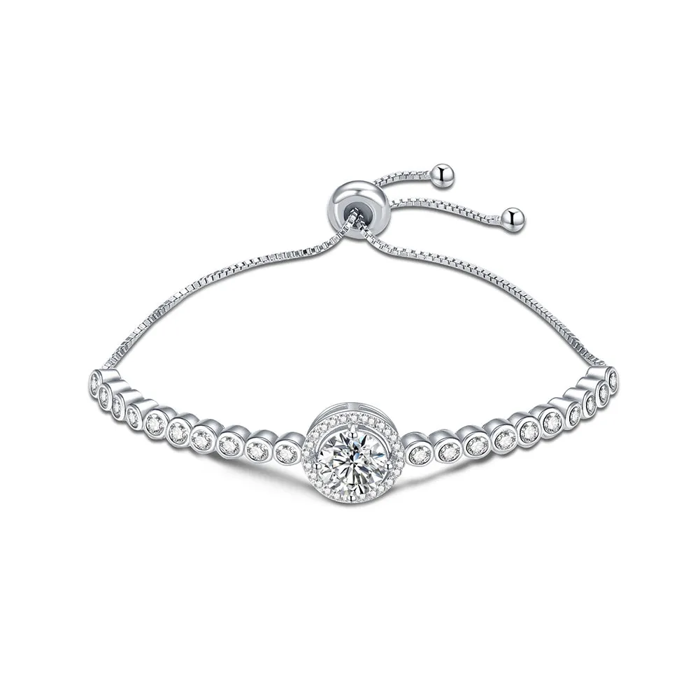 925 Sterling Silver Zirconia Bracelet