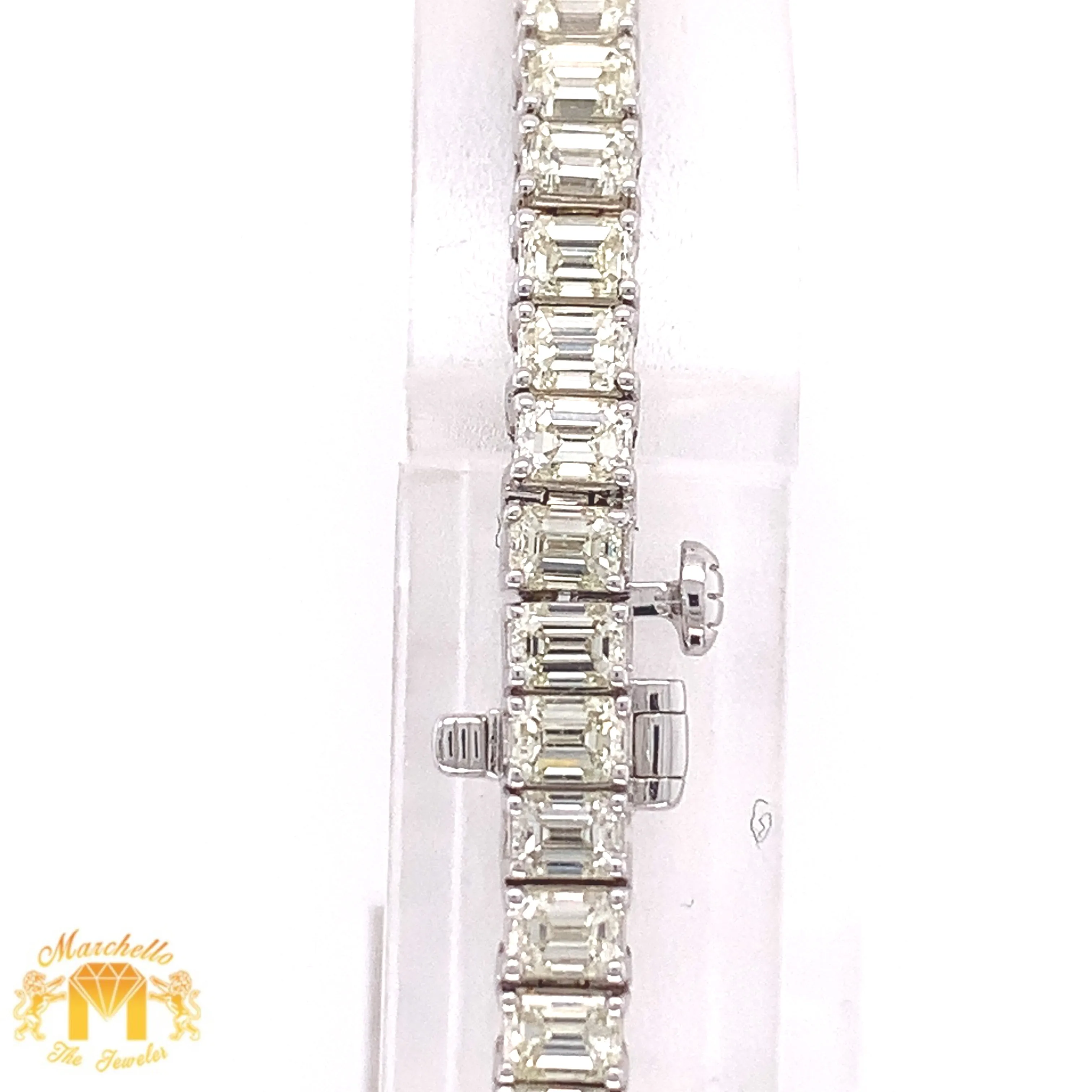 9.40ct Diamond 14k White Gold Tennis Bracelet (VS clarity diamonds)