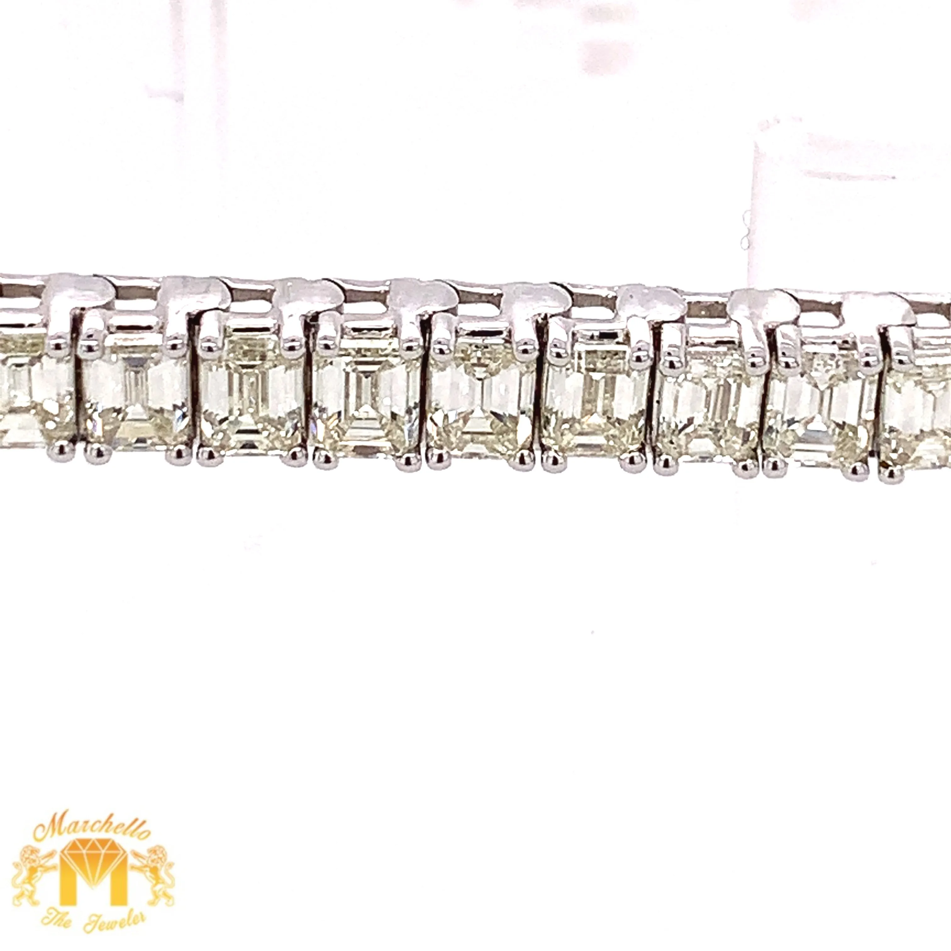 9.40ct Diamond 14k White Gold Tennis Bracelet (VS clarity diamonds)