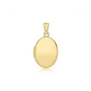 9ct Yellow Gold Plain Oval Locket PN1318