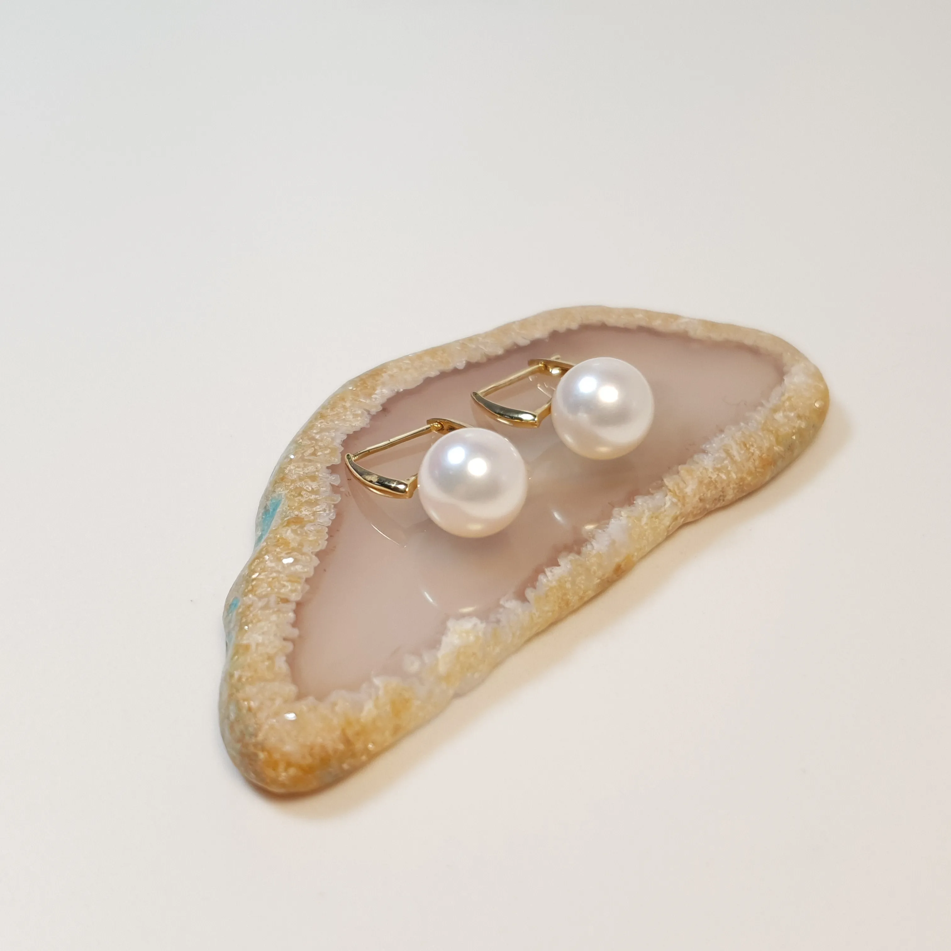Akoya Pearl Earrings, Yellow Gold