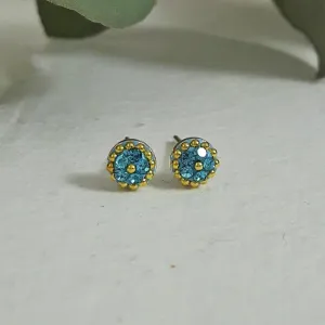 Allegra Tiny Aquamarine Stud Earrings