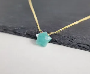Amazonite Star Briolette Necklace