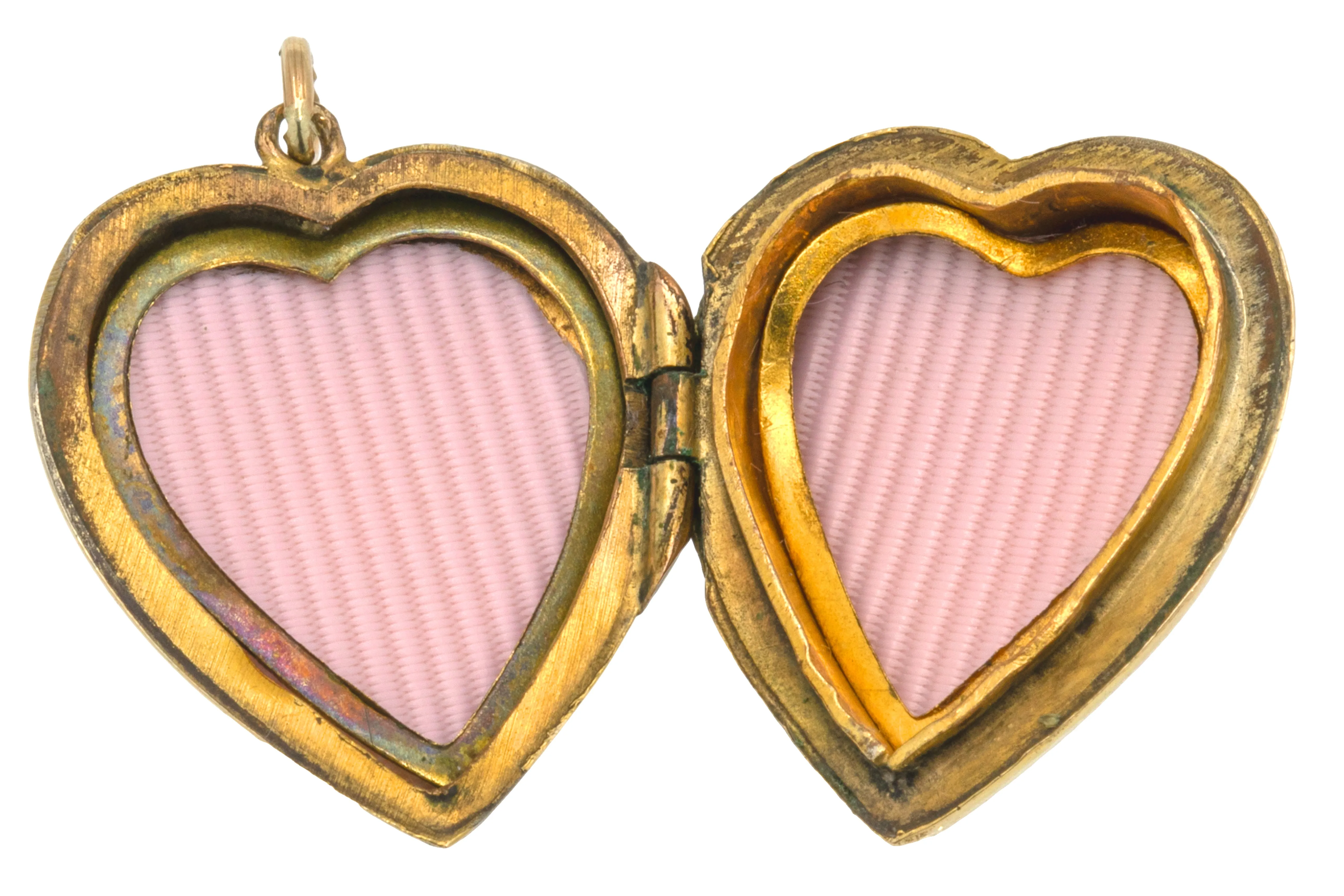 Antique 9ct Gold Engraved Heart Locket