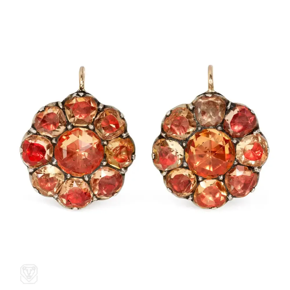 Antique topaz earrings
