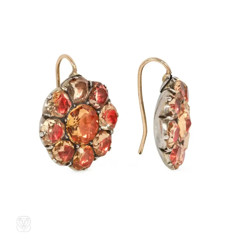 Antique topaz earrings