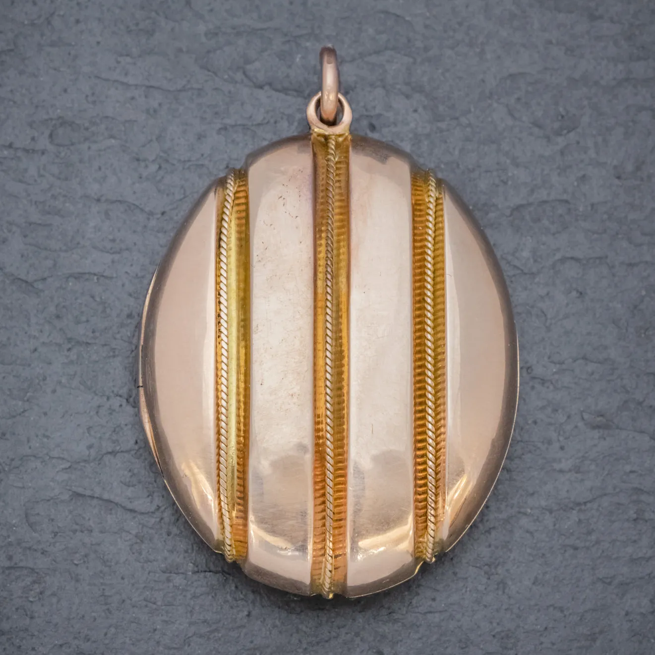 Antique Victorian 18Ct Gold Locket Mourning Hair Circa 1860