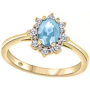 Aquamarine Oval Ring