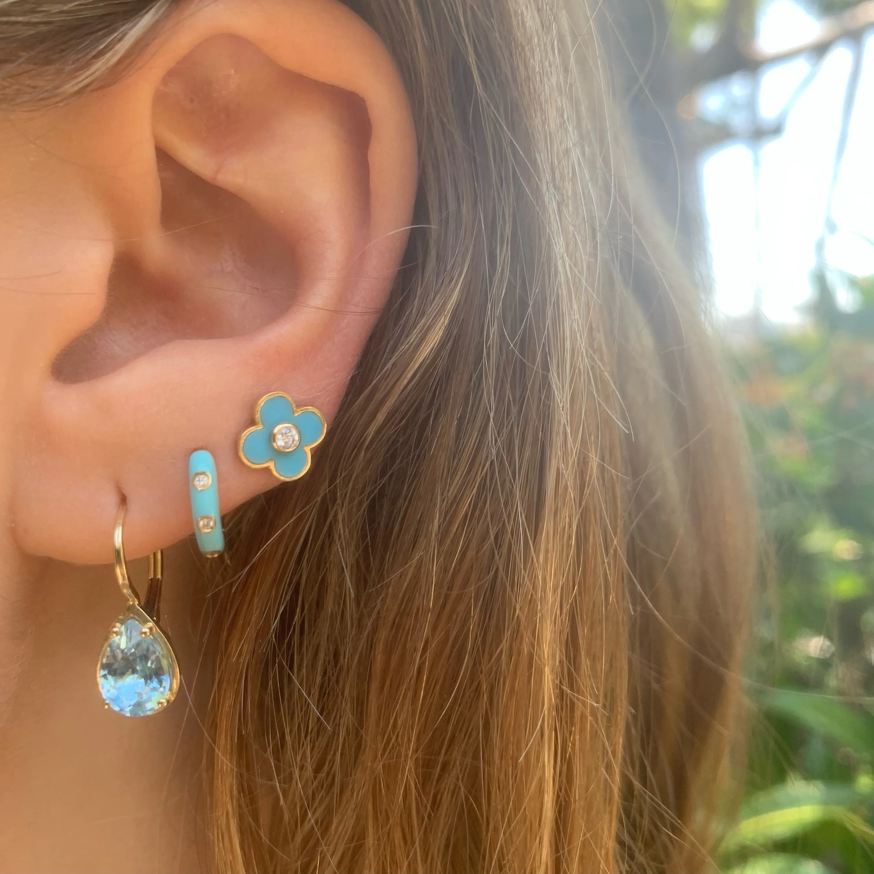 Aquamarine Teardrop Earring