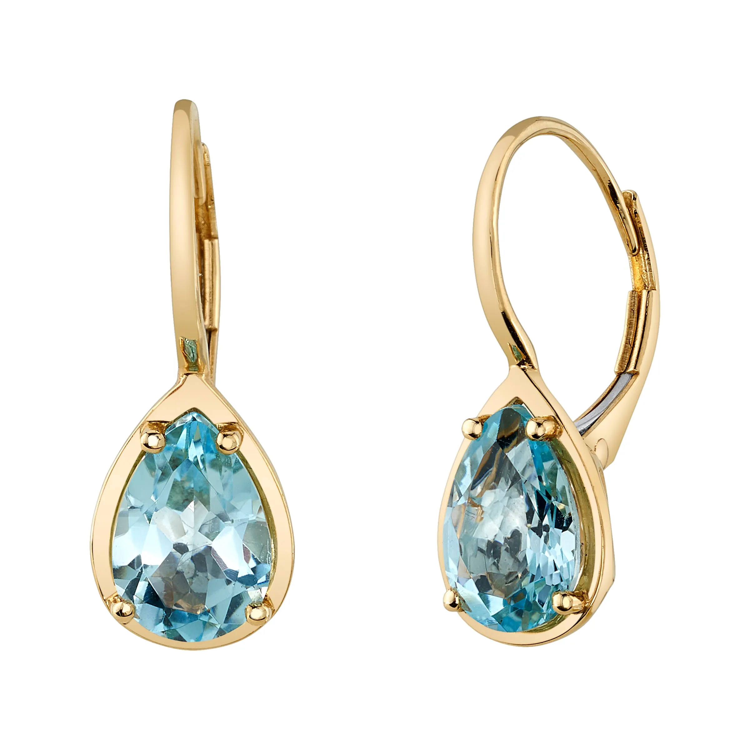Aquamarine Teardrop Earring