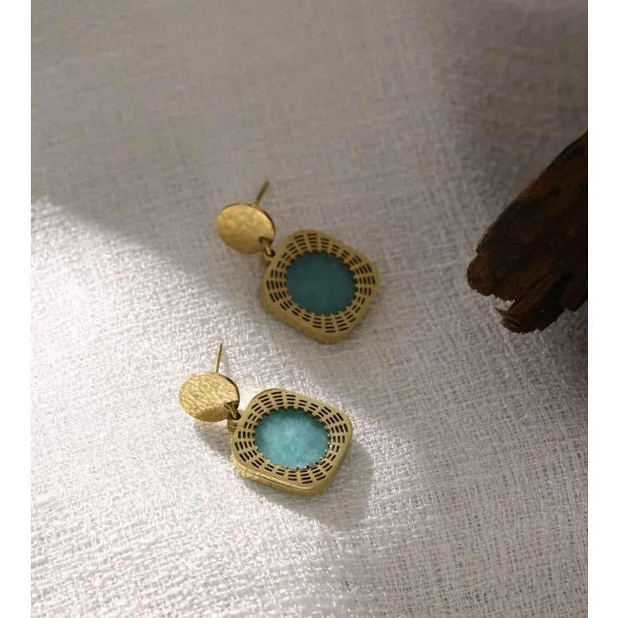 Aves Turquoise Drop Earrings