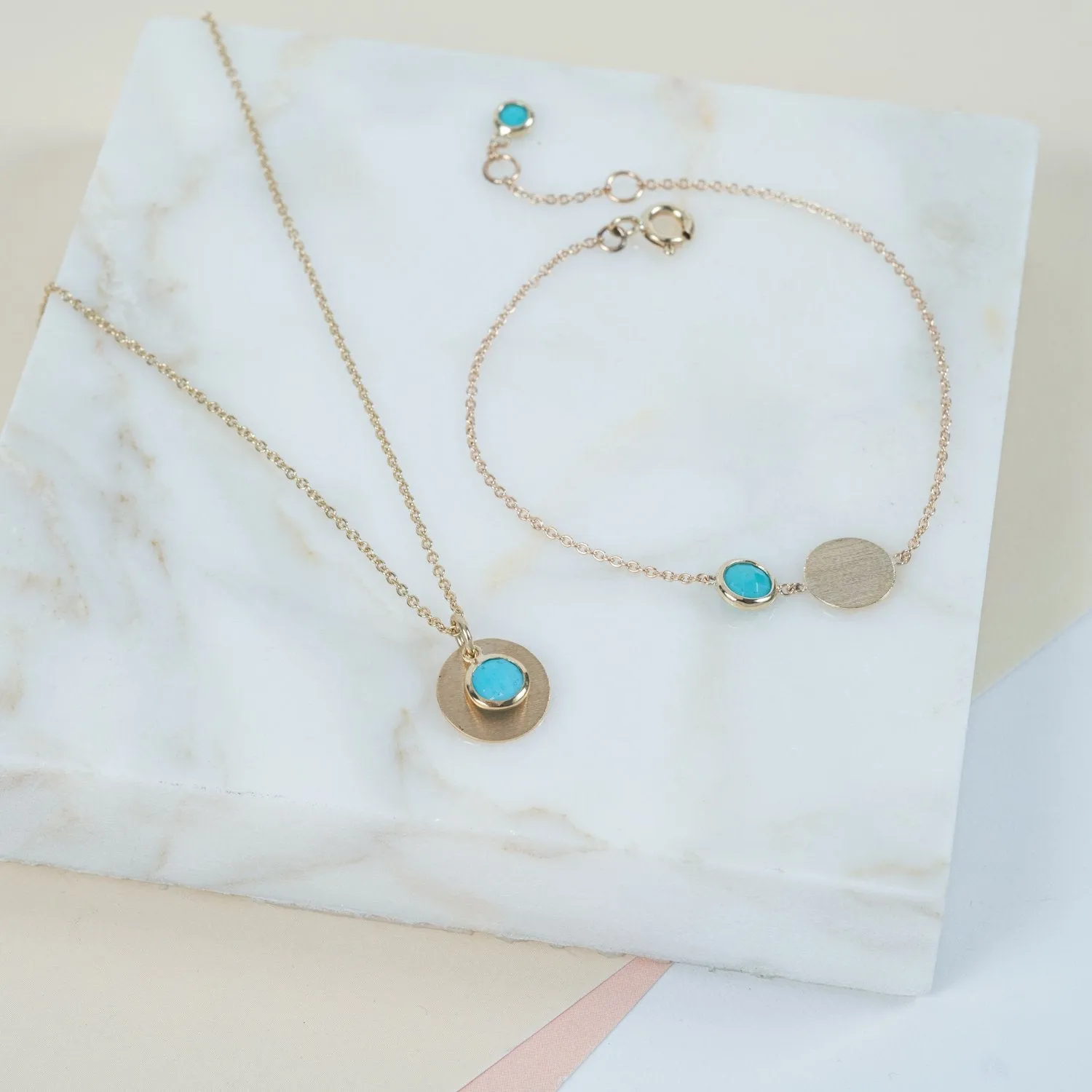 Bali 9ct Gold Turquoise December Birthstone Bracelet