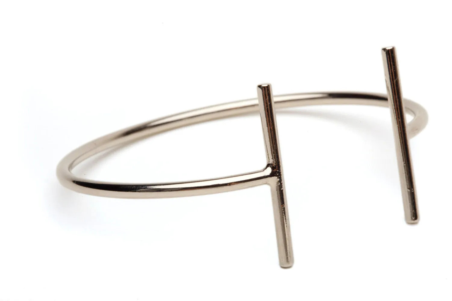 Bar Bangle Bracelet, Linear Silver Cuff Bracelet, Silver Bangle Bracelet, Silver Bracelet, Gift for Her, Minimalist Bracelet