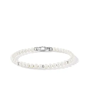 Bijoux Spiritual Beads Bracelet in Sterling Silver with Pearls