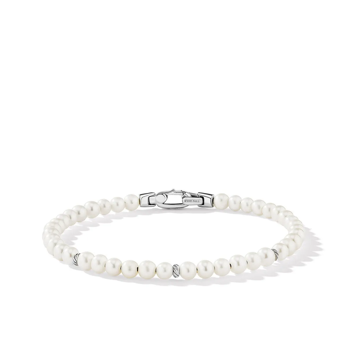 Bijoux Spiritual Beads Bracelet in Sterling Silver with Pearls