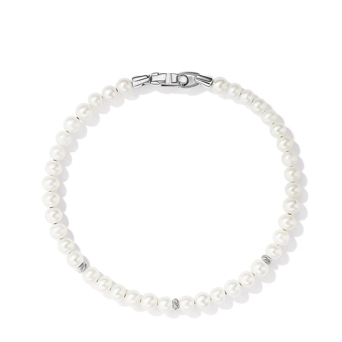 Bijoux Spiritual Beads Bracelet in Sterling Silver with Pearls