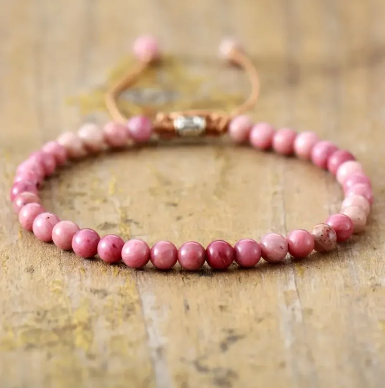 Bracelet d'Harmonie, d'Équilibre et de Sérénité en Quartz Rose