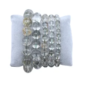 Bracelet Quartz tourmaline verte A  (référence 1)