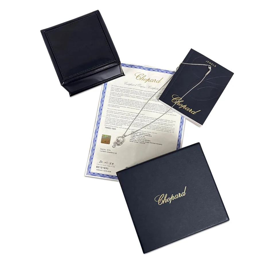 Chopard Happy Diamond Bubble Pendant Necklace - 18ct White Gold