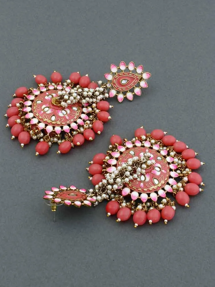 Coral Jacki Jhumkis - EOSS