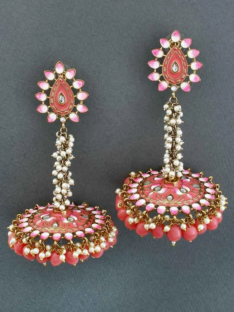 Coral Jacki Jhumkis - EOSS