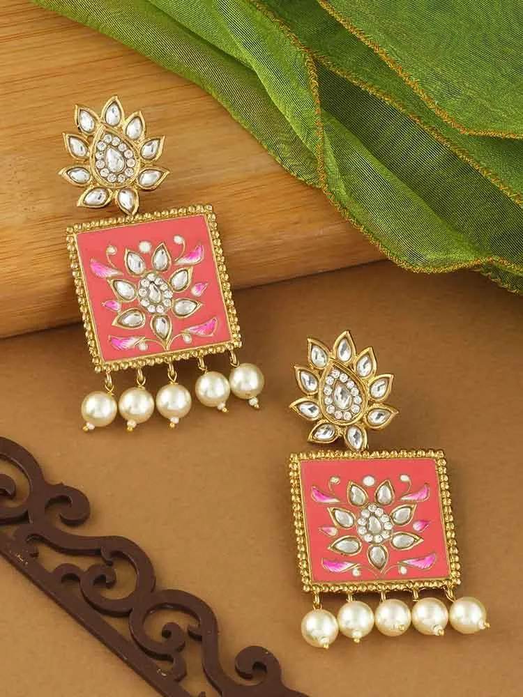 Coral Kalavati Studs