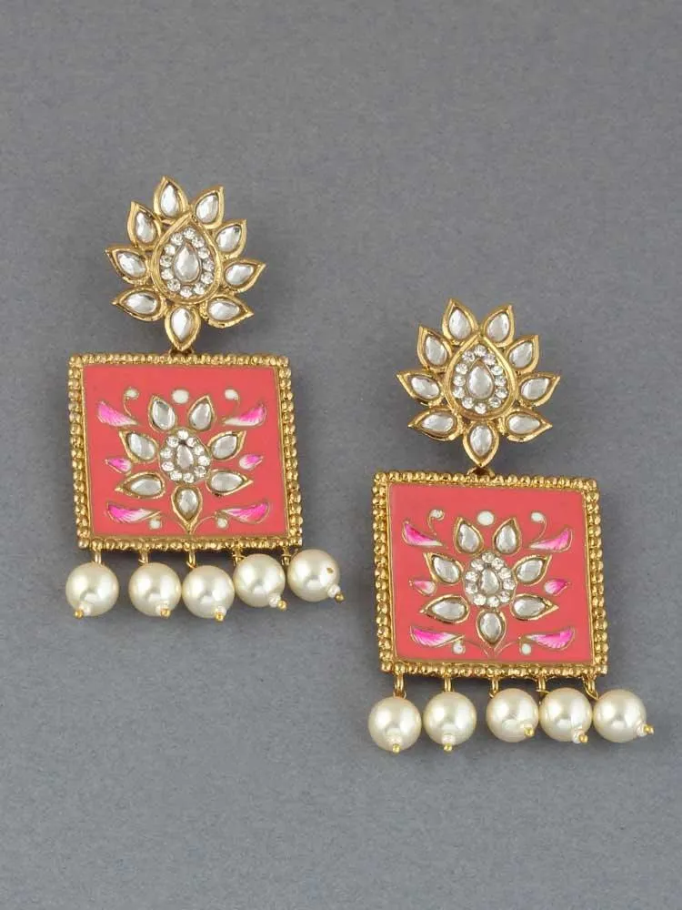 Coral Kalavati Studs