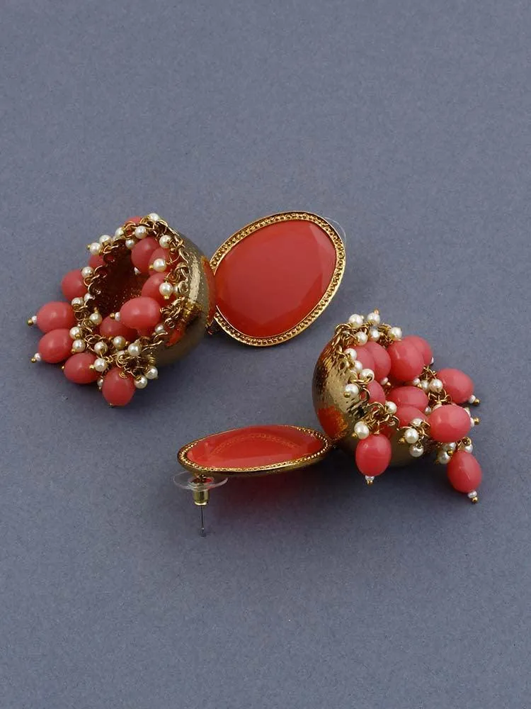 Coral Magna Shesha Jhumkis