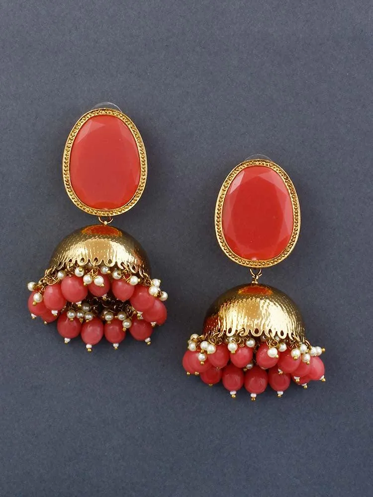 Coral Magna Shesha Jhumkis