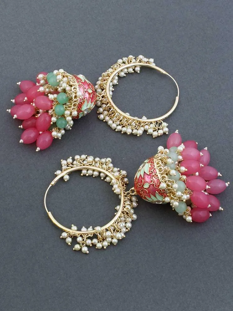 Coral Manitha Satrangi Hoops