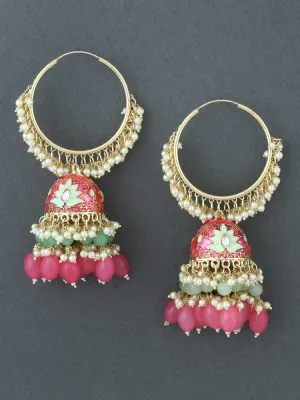Coral Manitha Satrangi Hoops