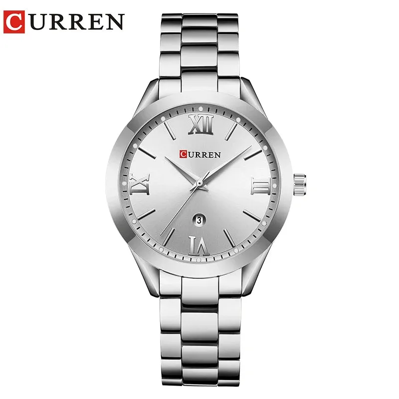 CURREN Watch Top Brand Female Bracelet Stainless Steel WristWatch Rose Gold