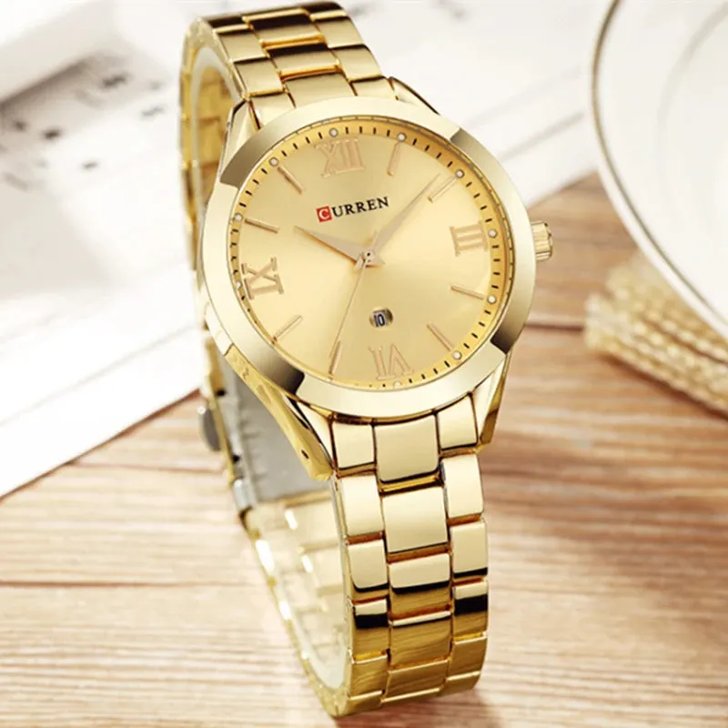 CURREN Watches Ladies 9007 Steel Bracelet Relogio Feminino Montre Femme
