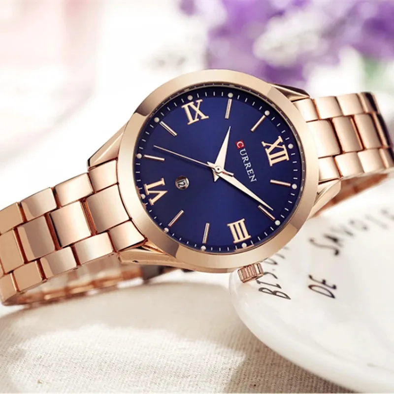 CURREN Watches Ladies 9007 Steel Bracelet Relogio Feminino Montre Femme