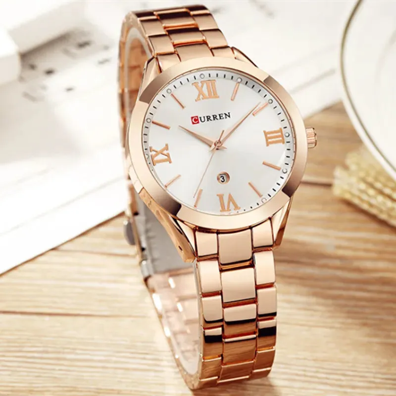 CURREN Watches Ladies 9007 Steel Bracelet Relogio Feminino Montre Femme