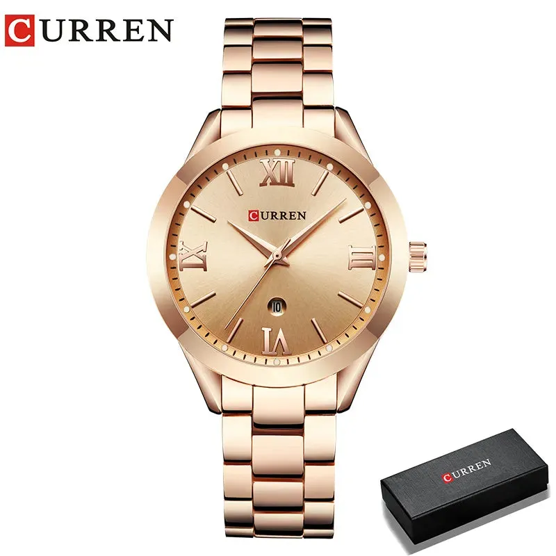 CURREN Watches Ladies 9007 Steel Bracelet Relogio Feminino Montre Femme