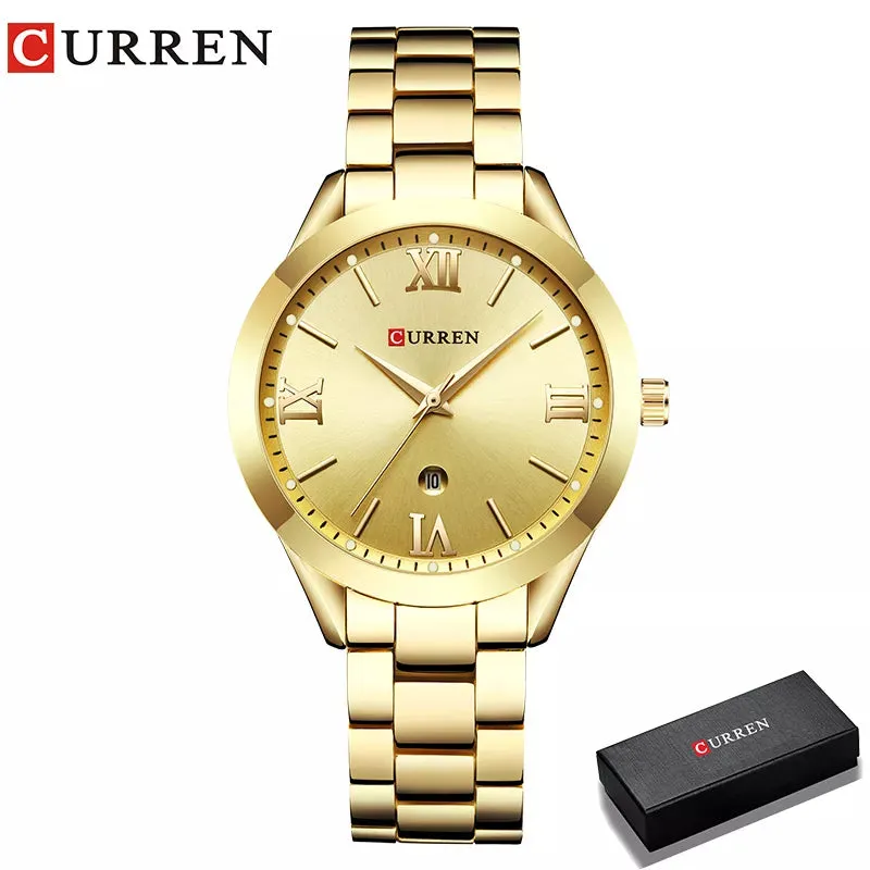 CURREN Watches Ladies 9007 Steel Bracelet Relogio Feminino Montre Femme