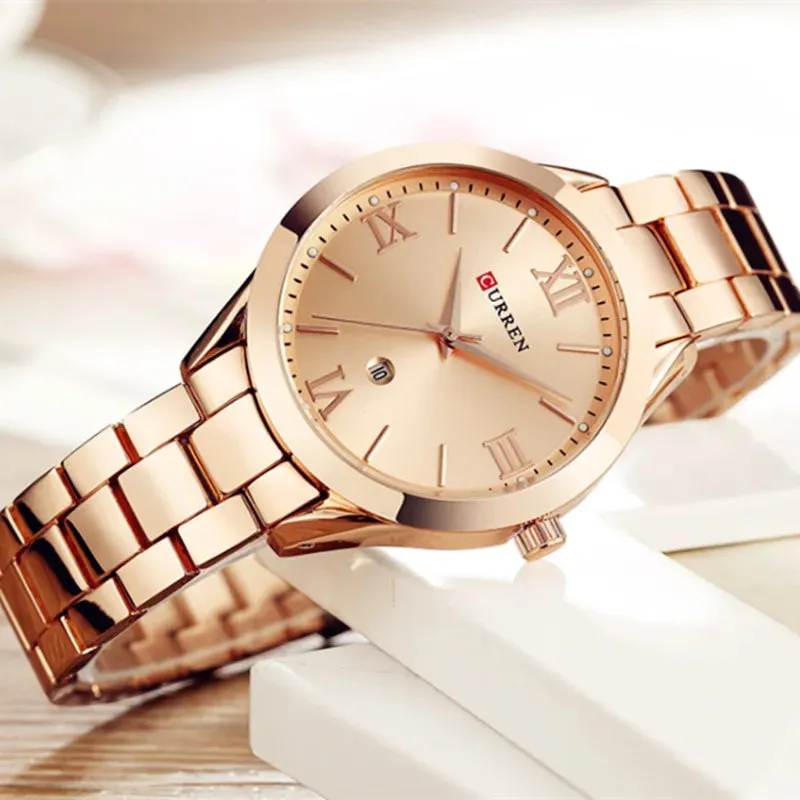 CURREN Watches Ladies 9007 Steel Bracelet Relogio Feminino Montre Femme
