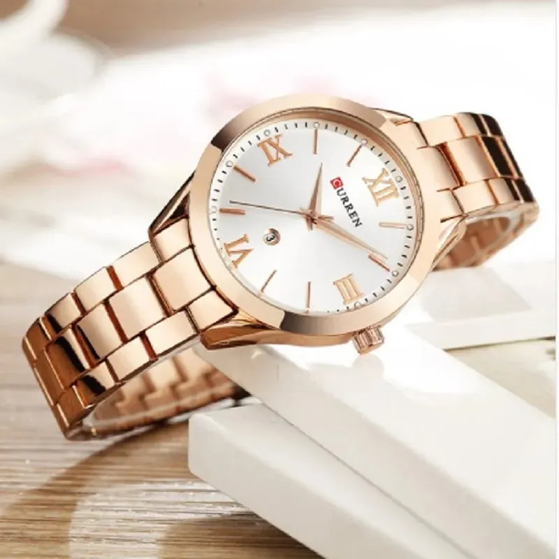 CURREN Watches Ladies 9007 Steel Bracelet Relogio Feminino Montre Femme